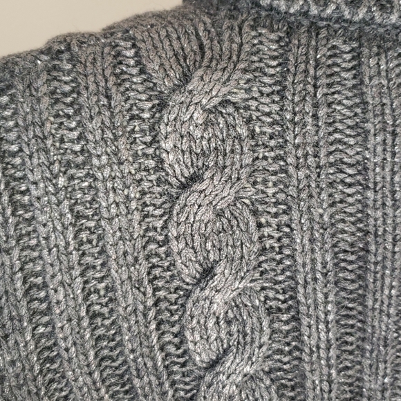GF Ferre cable knitted grey sweater - Picture 3 of 4